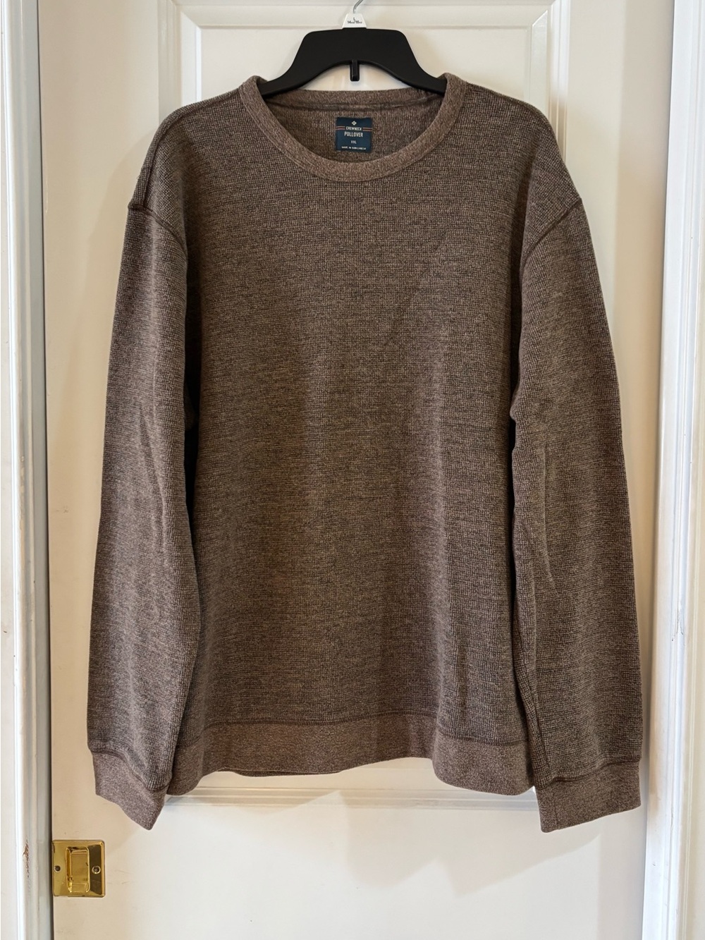 Members Mark Men's Brown Heathered Crewneck Sweater XXL
